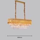 GobekUsa Black Gold Metal LED Chandelier Living Room Dining Modern Lustre Crystal Hanging Lamp