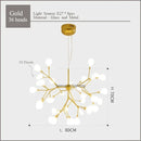 2024 GobekUsa Nordic Firefly LED Chandelier - Ideal for Living Room, Bedroom, Dining Room