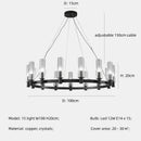 GobekUsa Crystal Chandelier Pendant Lights - Luxury LED Lighting for Living Room