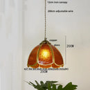 GobekUsa Blue Glass LED Pendant Light: Modern Nordic Tiffany Hanging Lamp for Bedroom & Dining Room