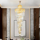 GobekUsa Crystal Stair Long Chandelier - Simple Modern Design for Duplex Villa Living Room