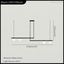 GobekUsa LED Linear Hanging Lamp for Home Modern Minimalist Living Room Chandelier
