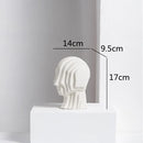 GobekUsa Geometric Ceramic Head Sculpture | Golden Alien Figurine