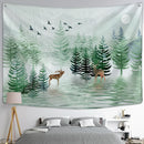 GobekUsa Elk Tapestry Wall Hanging Mystical Starry Sky Home Decor