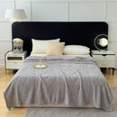 GobekUsa Jacquard Coral Velvet Sofa Cover Blanket | Soft & Warm for Spring/Autumn