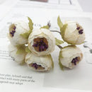 GobekUsa Ivory Flower Cherry Stamen Berries Bundle for DIY Christmas Wedding Decor