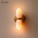 GobekUsa Double Head Glass Wall Light for Bedroom, Living Room, Bathroom Décor