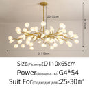 GobekUsa LED Firefly Chandelier: Modern Nordic Ceiling Lights for Luxury Home Decor