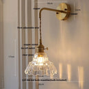 GobekUsa LED Wall Lights Modern Nordic Pull Chain Glass Bedroom Lamp
