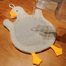 GobekUsa Cute Goose Microfiber Hand Towels Coral Velvet Embroidered for Home