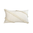 GobekUsa Boho Style Beige Linen Cushion Cover with Tassels for Home Decor