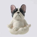 GobekUsa Bulldog Resin Statue Yoga Sculpture Miniature Figurine Home Garden Decor
