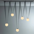 GobekUsa Glass Ball LED Pendant Light - Black Orange, Trendy Design for Indoor Lighting