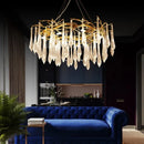 GobekUsa Crystal Water Drop LED Chandeliers: Modern Luxury Branch Design for Living & Dining Rooms