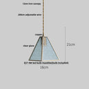 GobekUsa Glass LED Pendant Lamp: Handmade Japanese Style Adjustable Hanging Light Fixtures