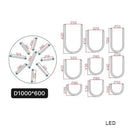 GobekUsa LED U Shape Chandelier Pendant Lamp Dimmable Ceiling Light