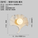 GobekUsa Ginkgo Biloba Resin Wall Lamp LED Art Decor for Bedroom & Living Room