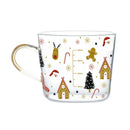 GobekUsa 500ml Glass Mug with Handle and Scale for Breakfast Milk at Home or Office