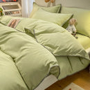 GobekUsa Cozy Shell Edges Bedding Set: Soft Duvet & Fitted Sheet for Autumn/Winter