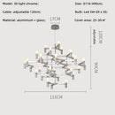 GobekUsa Crown Major Chandelier: Modern Luxury LED Light for Kitchen, Hotel, Living Room