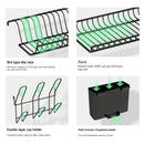 GobekUsa Kitchen Organizer Rack with Drainboard for Dishes, Utensils, and Cups