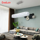 GobekUsa Crystal Oval Design LED Chandelier: Modern Large Pendant Light for Living Room & Bedroom
