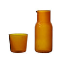 GobekUsa 550ml Bedside Water Carafe and Glass Set in Blue, Amber, Teal, Grey Glass