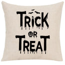 GobekUsa Halloween Linen Cushion Cover for Living Room Decor and Sofa - Trick or Treat