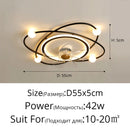 GobekUsa LED Chandelier Electric Fan Ceiling Lights for Modern Home Decor