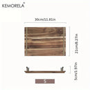 GobekUsa Lovesickness Wooden Serving Tray with Metal Handle | Elegant Fruit and Sushi Dish