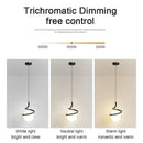 Nordic Metal Cord Pendant Light in White, Black, or Gold