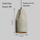 GobekUsa Industrial Style Pendant Chandelier, Grey/Black E27 Lamp for Bedroom, Coffee Shop, Bar