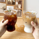 GobekUsa Heat-resistant Glass Cafe Coffee Cup for Iced Latte Americano Juice Drink