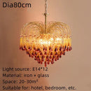 GobekUsa Crystal Water Drop Ceiling Chandelier for Home Decor and Lighting