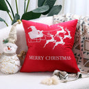 GobekUsa Christmas Elk Embroidered Pillow Covers 45x45cm asyncio Festive Pillowcase