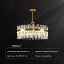 GobekUsa Crystal Chandeliers: Round LED Luxury Ceiling Pendant Lights for Elegant Home Decor.