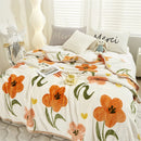 GobekUsa Cozy Flannel Blanket for All Seasons: Double-Sided Velvet Bed Cover, Single Double