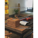 GobekUsa Handwoven Rattan Storage Box Tea Food Container with Handle