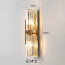 GobekUsa Crystal Gold Wall Lamp for Luxurious Living Room and Bedroom Lighting