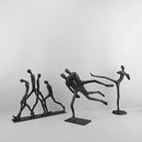 GobekUsa Iron Man Abstract Sculpture Black Metal Figurine Decor for Room Aesthetics