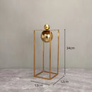 GobekUsa Geometric Gold Frame Sculpture Decorative Figurines Metal Home Decor