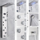 GobekUsa LED Rainfall Shower Panel System with Temperature Screen & Massage SPA