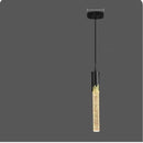 GobekUsa Crystal LED Pendant Light: Modern Hanging Bar Lamp for Bedroom, Living Room, & Home Decor
