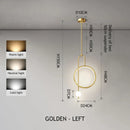GobekUsa Gold Black Ring Glass Ball LED Pendant Chandelier