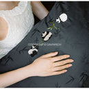 GobekUsa Chinese Panda Bamboo Jacquard Duvet Cover Set Luxury Cotton Bed Sheet Set