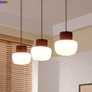 GobekUsa Hemp Rope LED Pendant Light - Nordic Glass Hanging Lamp for Home Decor