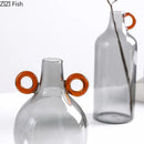 GobekUsa Clear Glass Vase Hydroponics Plant Pot Room Decor Floral Vases Aesthetic Pieces