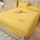 GobekUsa Cozy Velvet Fitted Sheet: Thick Warm Bed Cover for Bedroom Living Room