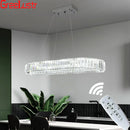 GobekUsa Crystal Oval Design LED Chandelier: Modern Large Pendant Light for Living Room & Bedroom