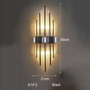 GobekUsa Crystal Strip LED Wall Lamp for Living Room, Bedroom, Study, Balcony Lighting